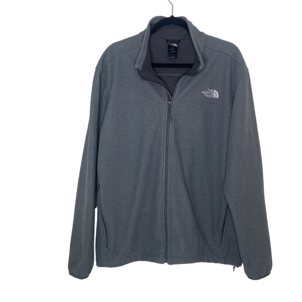 The  North Face Charcoal Grey Zip Up Fleece Size Xl